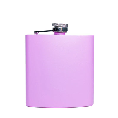 Personalized Light Purple Powder-Coated Flasks