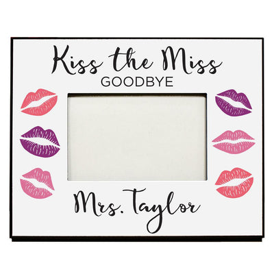 Personalized Kiss the Miss Goodbye Wooden Frame - - Gifts For You Now