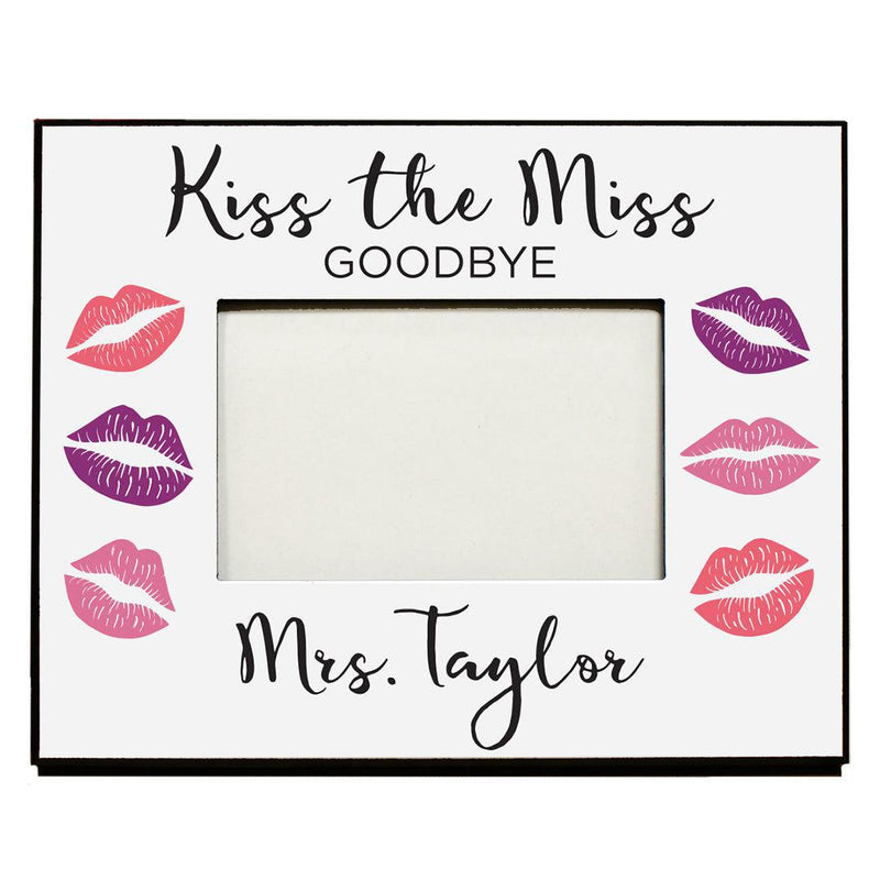 Personalized Kiss the Miss Goodbye Wooden Frame - - Gifts For You Now