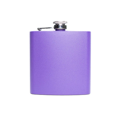 Personalized Purple Powder-Coated Flasks