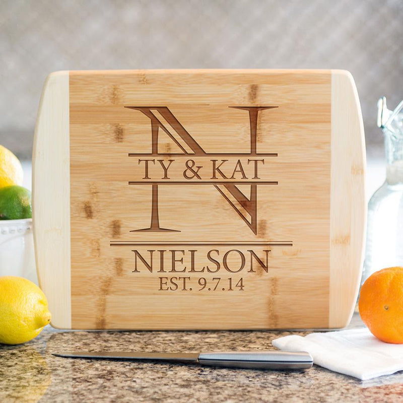 Personalized 8.5x11 Two Tone Cutting Board (Rounded Edge)