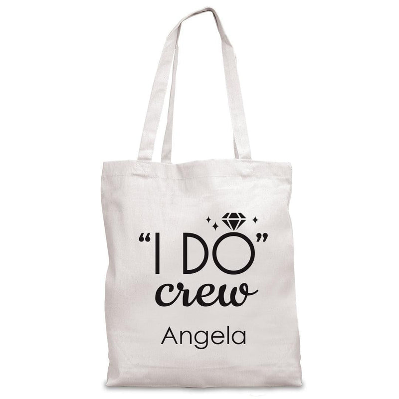 Personalized I Do Crew Natural Canvas Tote Bag - - Gifts For You Now