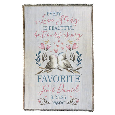 Personalized Every Love Story Is Beautiful Afghan Throw - - Gifts For You Now