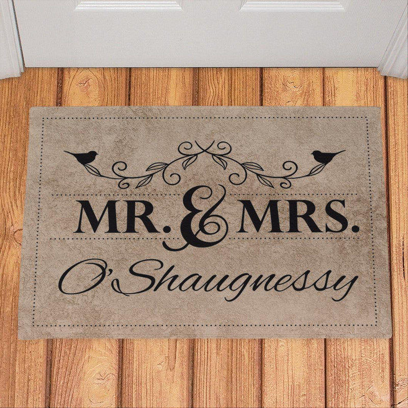 Personalized Mr & Mrs Tan Doormat - - Gifts For You Now