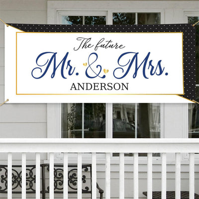 Personalized Mr. & Mrs. 30 x 72 Banner - - Gifts For You Now