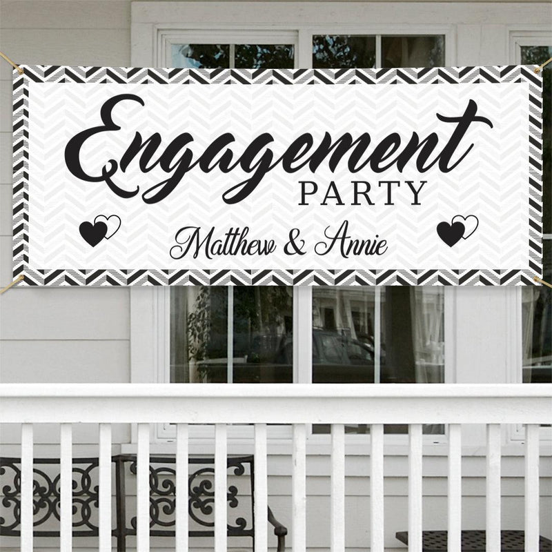 Personalized Engagement Party 30 x 72 Banner - - Gifts For You Now