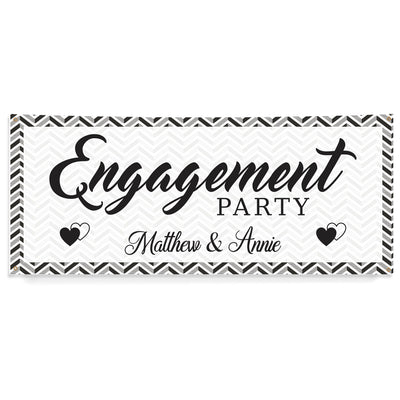 Personalized Engagement Party 30 x 72 Banner - - Gifts For You Now