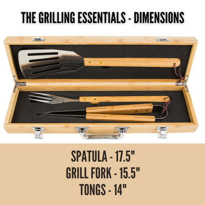 Personalized Grill Set - BBQ Set - Bamboo Case