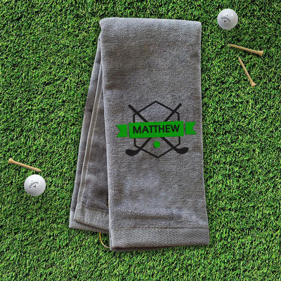 Personalized Golf Crest Golf Towel - - Gifts For You Now