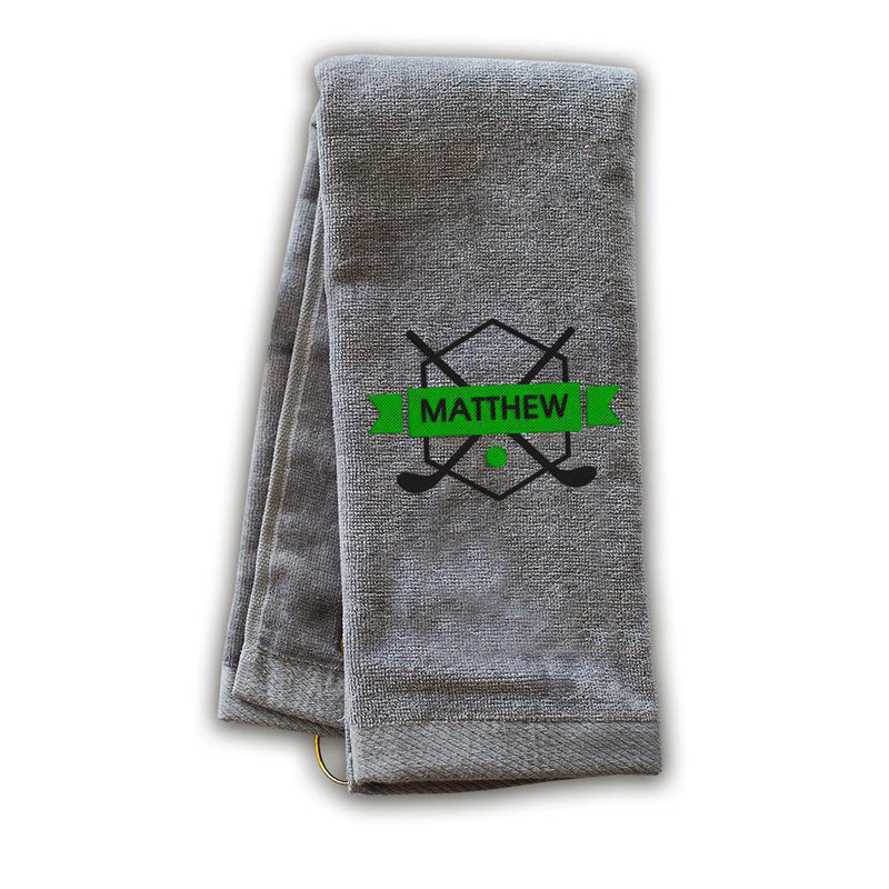 Personalized Golf Crest Golf Towel - - Gifts For You Now