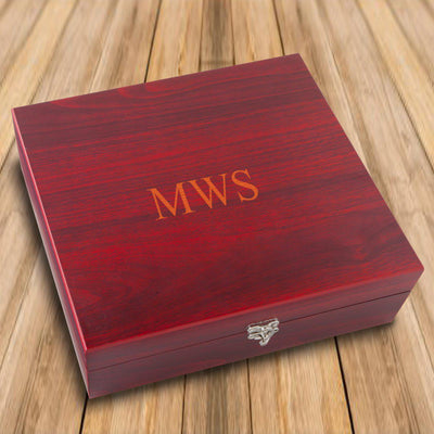 Personalized Rosewood Martini Gift Set Box -  - Lazerworx