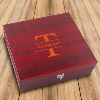 Personalized Rosewood Martini Gift Set Box -  - Lazerworx