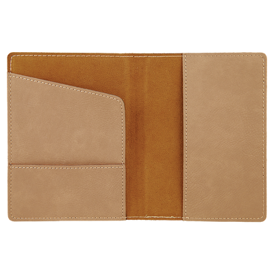 Personalized Light Brown Passport Holder