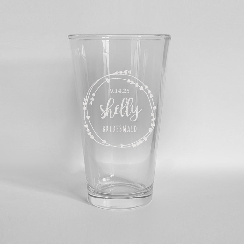 Personalized Bridal party Libbey 16 Oz Mixing Glass - - Gifts For You Now