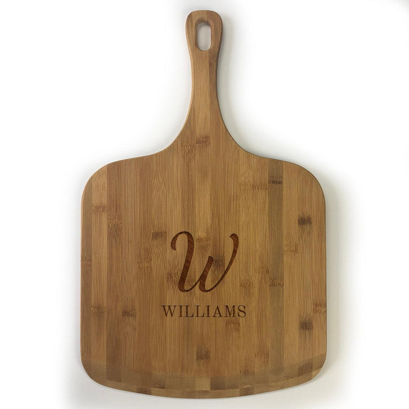 Personalized Family Initial & Name Bamboo Pizza Board - - Gifts For You Now