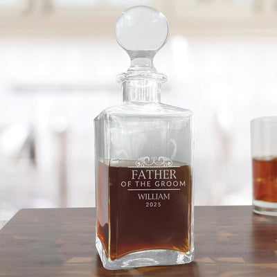 Personalized Wedding Party with Flourish Decanter - Groom - Gifts For You Now