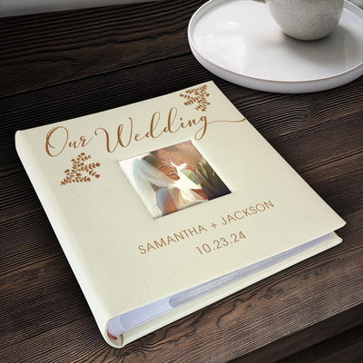 Personalized Our Wedding Cream Photo Album - - Gifts For You Now