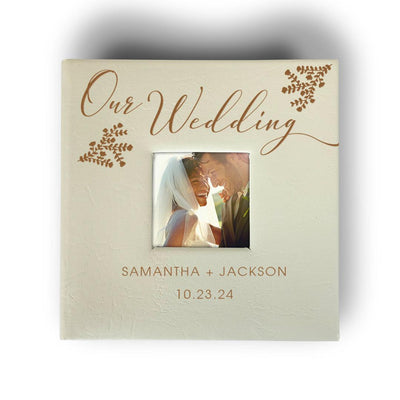 Personalized Our Wedding Cream Photo Album - - Gifts For You Now