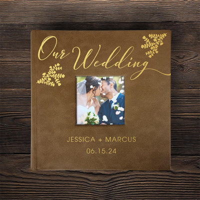 Personalized Our Wedding Brown Photo Album - - Gifts For You Now