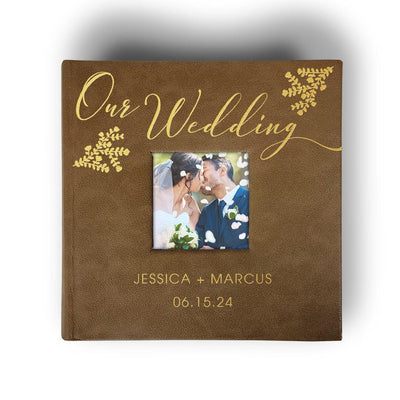 Personalized Our Wedding Brown Photo Album - - Gifts For You Now