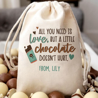 Personalized Chocolate Favor Gift Bags