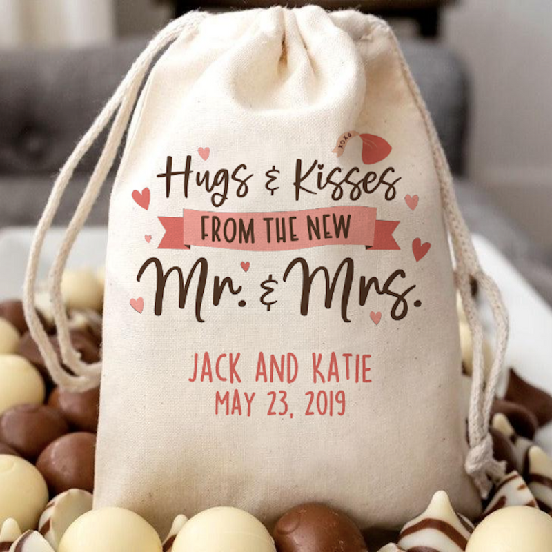 Personalized Chocolate Favor Gift Bags