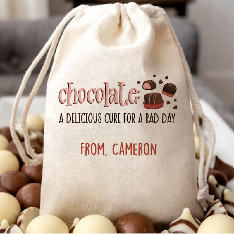 Personalized Chocolate Favor Gift Bags