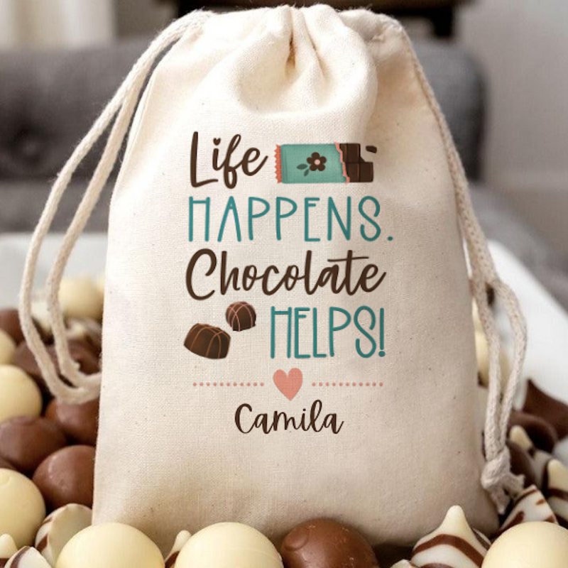 Personalized Chocolate Favor Gift Bags