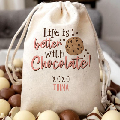 Personalized Chocolate Favor Gift Bags