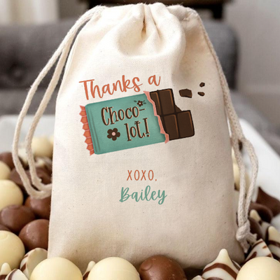 Personalized Chocolate Favor Gift Bags