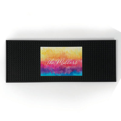 Personalized Tie Dye Colors Bar Mat - - Gifts For You Now