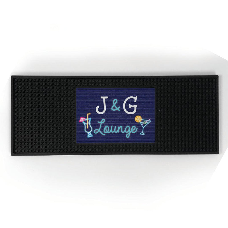 Personalized Neon Lounge Bar Mat - - Gifts For You Now