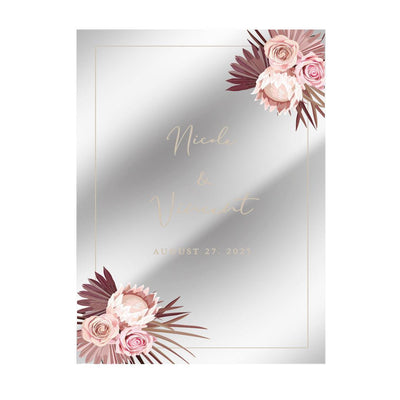 Personalized Boho Florals Acrylic-Sign - - Gifts For You Now