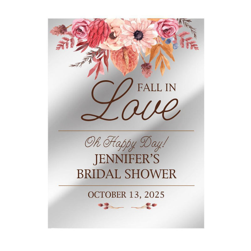 Personalized Fall Floral Fall In Love Acrylic-Sign - - Gifts For You Now