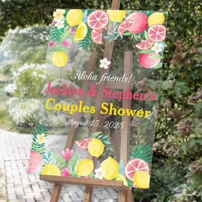 Personalized Lemons and Grapefruit Acrylic Sign - - Gifts For You Now