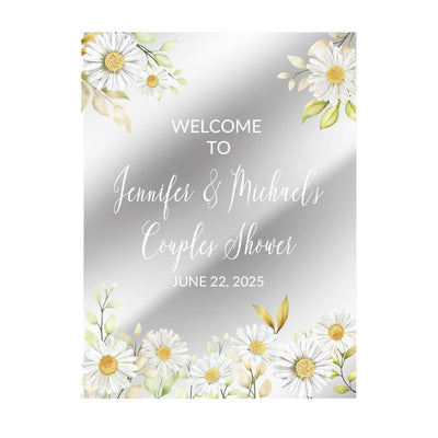 Personalized Daisies with Leaves Acrylic Sign - - Gifts For You Now