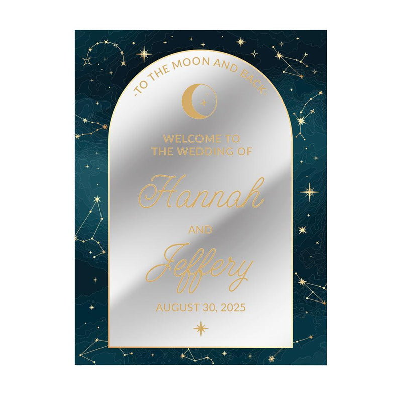 Personalized Celestial Wedding Acrylic Sign - - Gifts For You Now