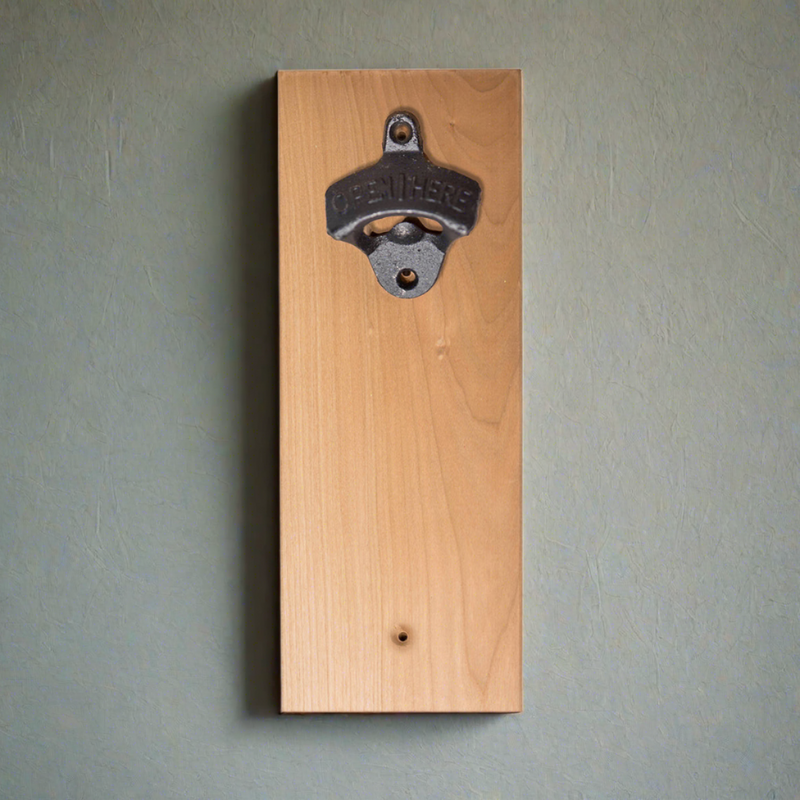 Personalized Wall-mounted Wooden Bottle Opener