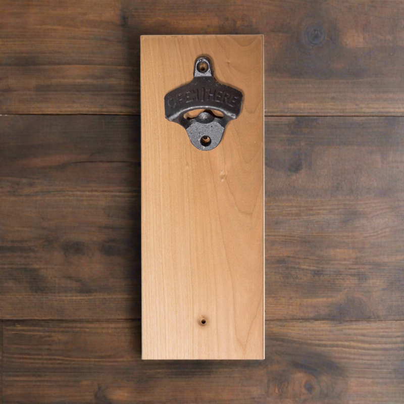 Personalized Wall-mounted Wooden Bottle Opener