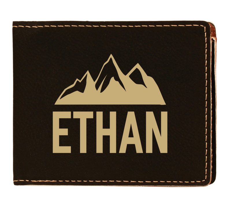 Personalized Bifold Leather Wallet