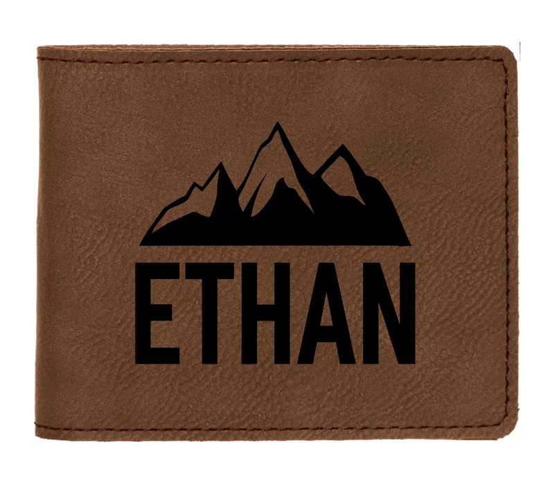 Personalized Bifold Leather Wallet