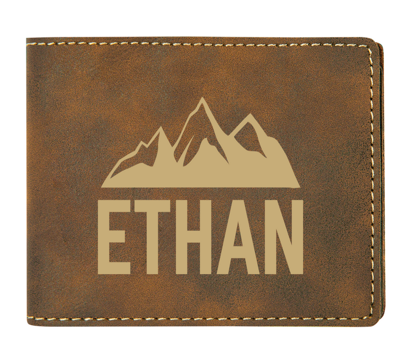 Personalized Bifold Leather Wallet