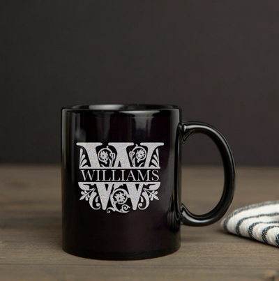 Personalized Black Coffee Mug 11 oz