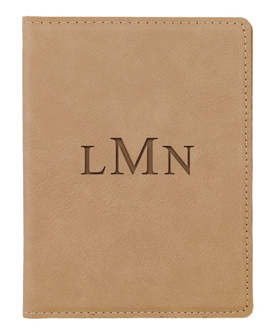 Personalized Light Brown Passport Holder