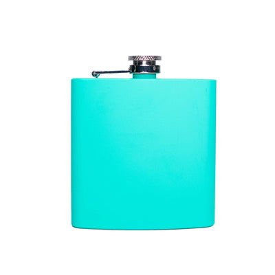 Personalized Teal Powder-Coated Flasks