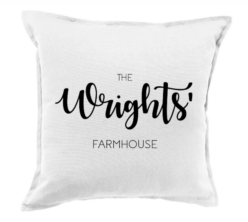 Personalized Colorful Farmhouse Throw Pillow Covers