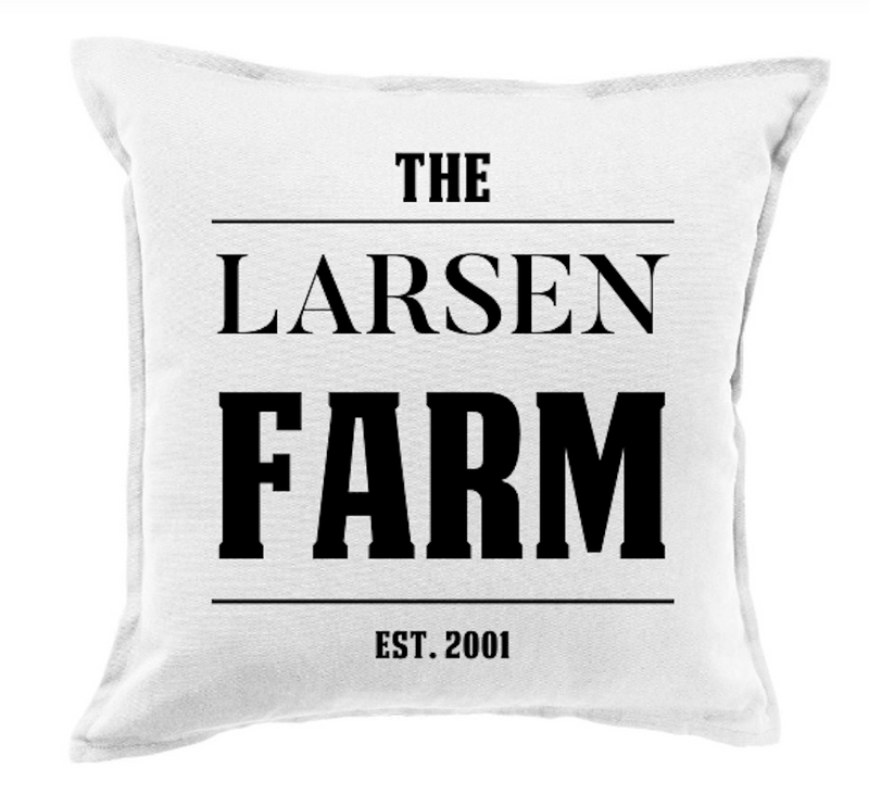 Personalized Colorful Farmhouse Throw Pillow Covers