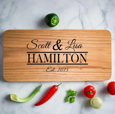 Personalized Red Oak Charcuterie Board - Custom Logo - - Completeful