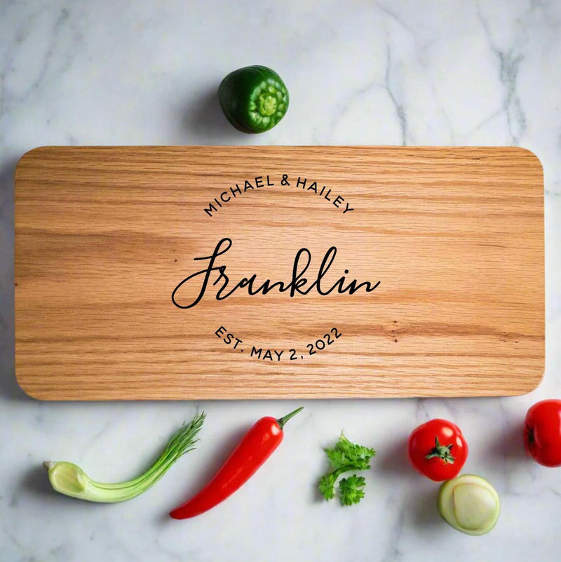 Personalized Red Oak Charcuterie Board - Custom Logo - - Completeful