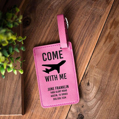 Personalized Vegan Leather Luggage Tags